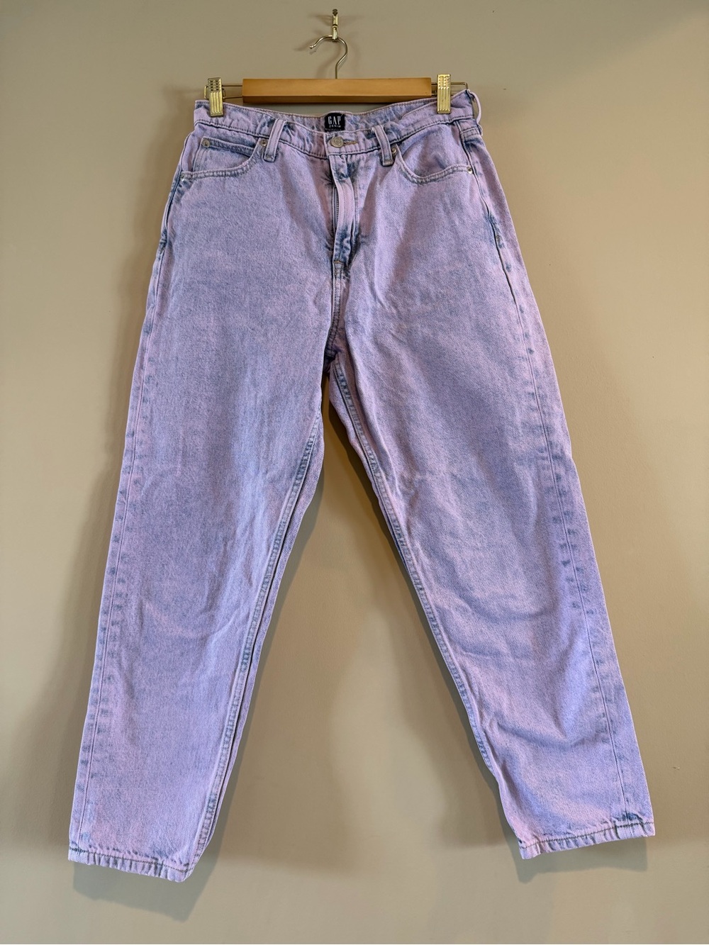 Vintage Gap Denim High Rise Mom Jeans Lavender Purple Size 6/28